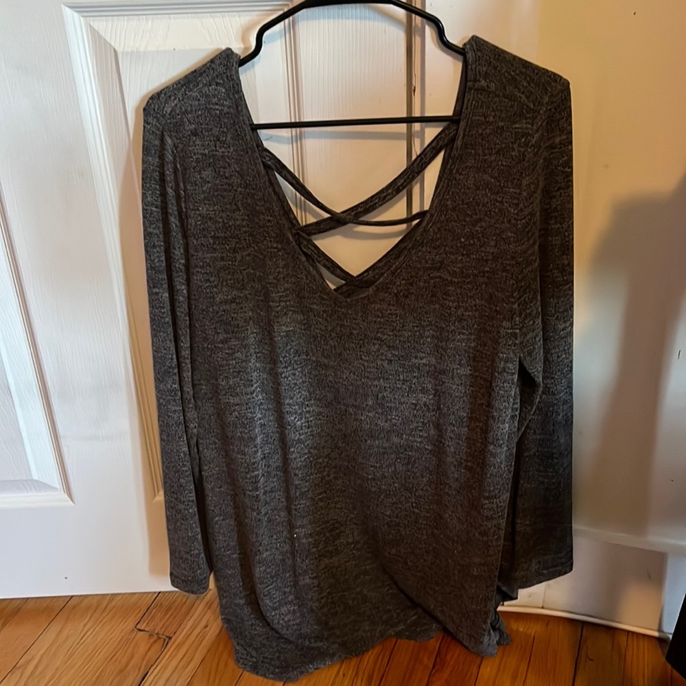 Gray cross cross back